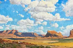 G. Russell Case, Endless Skies, Oil on board
