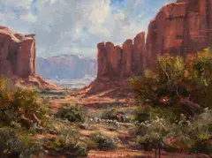 Kenny McKenna, Clouds Over Navajo Lands, Oil on board
