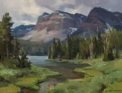 Clyde Aspevig, Trapper Lake Wilderness, Oil on board
