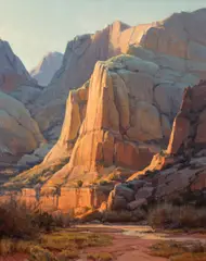 Clyde Aspevig, Sunset Capital Reef, Oil on canvas