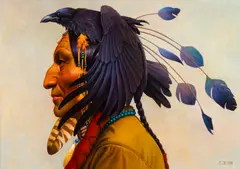 Thomas Blackshear, Crow Crown, Oil on board