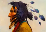 Thomas Blackshear, Crow Crown, Oil on board