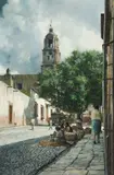 Clark Hulings, San Miguel de Allente, Oil on canvas