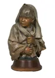John Coleman, Little Pueblo Girl, Bronze, cast 8/35