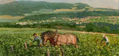 Robert Lougheed, Vineyard at Chadrat, Oil on board