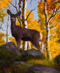 Dustin Van Wechel, Aspen Doe, Oil on board
