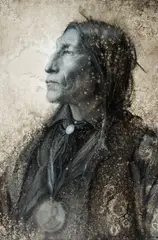 David Riley, Medicine Man, Oil on canvas