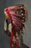 Carol Guzman, Headdress of the Crow, Oil on linen