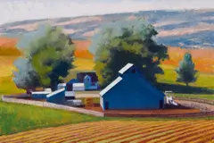 Gary Ernest Smith, Farm In Harmony, Oil on linen