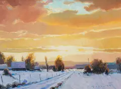 Josh Elliott, Into the Sun, Oil on board