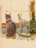 Tom Lovell, Lovell's Models, Gouache
