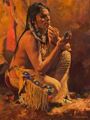 David Mann, Ceremonial Paint, Oil on canvas