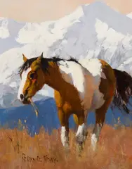 Richard Thomas, Old Warrior, Oil on board