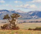 Tucker Smith, Rocky Mountain Front, Oil on board