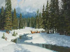 Wayne Wolfe, In the Northern Wilds, Oil on board