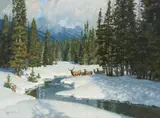 Wayne Wolfe, In the Northern Wilds, Oil on board
