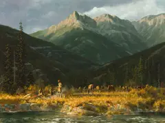 Jim Rey, Encamped in the San Juans, Oil on canvas