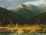 Jim Rey, Encamped in the San Juans, Oil on canvas
