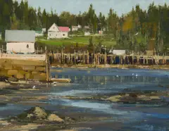 Matt Smith, Low Tide - Stonington, Maine, Oil on board