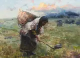 Huihan Liu, Morning Chores, Oil on canvas