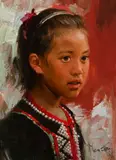 Mian Situ, Wa Girl, Oil on board