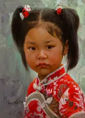 Mian Situ, Little Mei, Oil on board