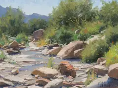 Matt Smith, Peralta Creek, Oil on board