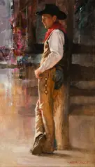 Howard Rogers, Untitled (Cowboy), Oil on canvas