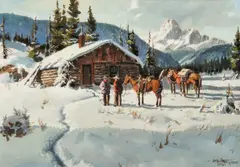 James Boren, Winter in the Bighorns, Watercolor