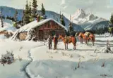James Boren, Winter in the Bighorns, Watercolor