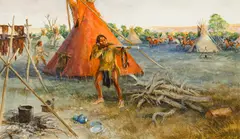 David Powell, Making A Stand, Watercolor