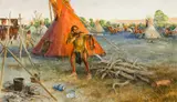 David Powell, Making A Stand, Watercolor