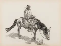 R. Brownell McGrew, Horse Rider, Graphite