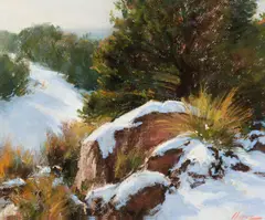 Lorenzo Chavez, Winter in New Mexico, Pastel