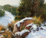 Lorenzo Chavez, Winter in New Mexico, Pastel