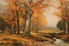Robert Wood, Autumn Leaves, Oil on canvas