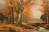 Robert Wood, Autumn Leaves, Oil on canvas