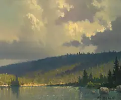 Michael Stack, Bear Canyon Lake, Oil on canvas
