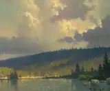Michael Stack, Bear Canyon Lake, Oil on canvas