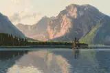 Wayne Wolfe, Leigh Lake and Mount Moran, Oil on canvas