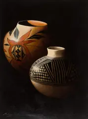 Cheryl English, Two For the Road, Oil on board