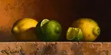Loran Speck, Lime Among Lemons, Oil on board
