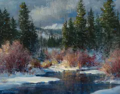 Robert Peters, Edge of March, Oil on board