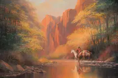 Charles Pabst, Zion Crossing, Oil on canvas