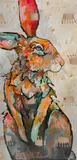 Amy Ringholz, Jester, Mixed Media on canvas