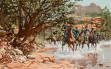 Harry Schaare, The First Shot, Oil on board