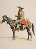 Frederic Remington, Trapper, Lithograph (Buckskin series)