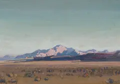 Carl Oscar Borg, Untitled (Landscape), Watercolor