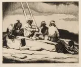 Carl Oscar Borg, The Three Chiefs, Etching