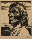 Carl Oscar Borg, Hopi Medicine Man, Horace Se-L-Se-TA, Woodblock print